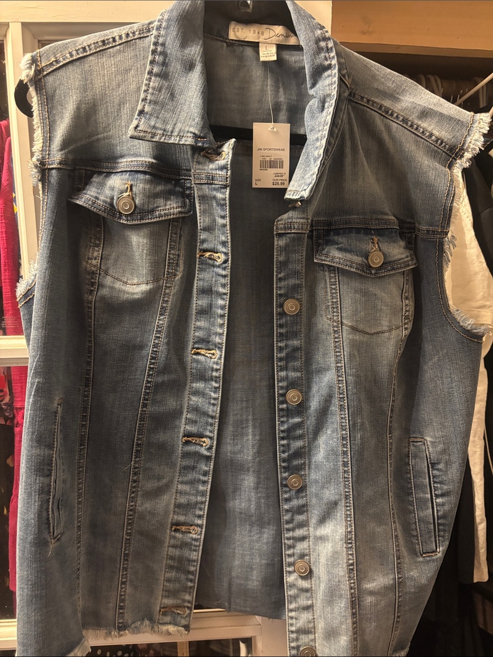 Cato Light Blue Sleeveless Denim Vest